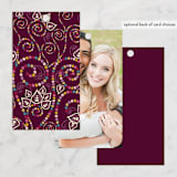 "Henna" - Wedding Favor Tags in Mixed Berry by fatfatin - Back of Card Options