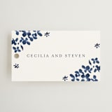 "brushstrokes in bloom" - Wedding Favor Tags in Indigo by Angela Marzuki - Front