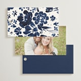 "brushstrokes in bloom" - Wedding Favor Tags in Indigo by Angela Marzuki - Back of Card Options