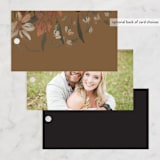 "Fall Garden Bouquet" - Wedding Favor Tags in Rust by Grace Kreinbrink - Back of Card Options