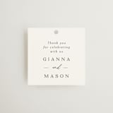 "Sector" - Wedding Favor Tags in Snow by Kaydi Bishop - Front