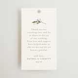 "Soft Sprigs" - Wedding Favor Tags in Champagne by Jennifer Postorino - Front
