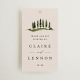 "Tuscan Hill" - Wedding Favor Tags in Creme by Kate Ahn - Front