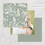 "Simple Crest" - Wedding Favor Tags in Sage by Kristen Smith - Back of Card Options