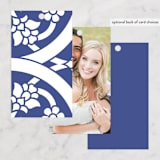 "Topkapi" - Wedding Favor Tags in Cobalt by Nazia Hyder - Back of Card Options