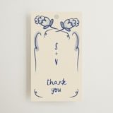 "Santa Catalina" - Wedding Favor Tags in Marseille Blue by Ani Somi - Front