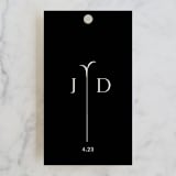 "Convergence" - Wedding Favor Tags in Cream by Annie Lowe - Front