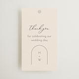 "Belle Rose" - Wedding Favor Tags in Buttercream by Claudia Orengo - Front