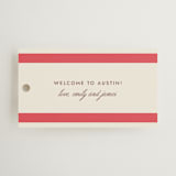"Montauk" - Wedding Favor Tags in Berry by Megan Davis - Front