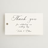 "Poem" - Wedding Favor Tags in Snow by Maja Cunningham - Front