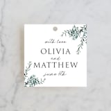 "Fresh Sage" - Wedding Favor Tags in Olive by Christie Kelly - Front