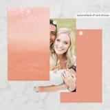 "Watercolor Wreath" - Wedding Favor Tags in Grapefruit by Yao Cheng Design - Back of Card Options