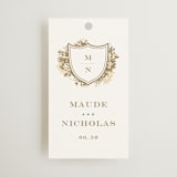 "Heritage" - Wedding Favor Tags in Honeysuckle by Leah Bisch - Front