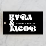 "boba" - Wedding Favor Tags in Onyx by Up Up Creative - Front