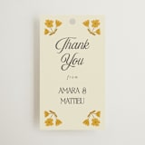 "Vintage Wildflowers" - Wedding Favor Tags in Yolk by Morgan Kendall - Front