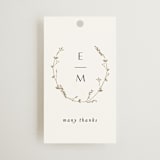 "Vine Wrap" - Wedding Favor Tags in Cotton by Amy Kross - Front