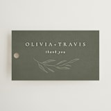"Leaves" - Wedding Favor Tags in Moss by Kelly Schmidt - Front