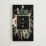 "Bold Bouquet" - Wedding Favor Tags in Midnight by Susan Moyal - Front