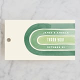 "Double Rainbow" - Wedding Favor Tags in Cactus by Pink House Press - Front