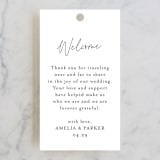 "Handwritten" - Wedding Favor Tags in Obsidian by Jennifer Postorino - Front