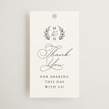 "Organza" - Wedding Favor Tags in Linen by Jill Means - Front