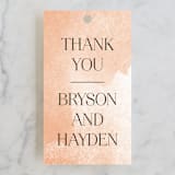"Swept" - Wedding Favor Tags in Blush by Snow and Ivy - Front