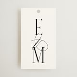 "Linear" - Wedding Favor Tags in Silk by Laura Hankins - Front