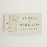 "Foil Botanical Frame" - Wedding Favor Tags in Taupe by Hannah Williams - Front