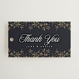 "Regency Grace" - Wedding Favor Tags in Onyx by Ana de Sousa - Front