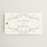 "Delicate Vine" - Wedding Favor Tags in Alabaster by Susan Moyal - Front