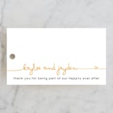 "The Happy Couple" - Wedding Favor Tags in Tangerine by R studio - Front