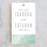 "Painted Sea" - Wedding Favor Tags in Seafoam by Hooray Creative - Front
