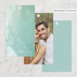 "Painted Sea" - Wedding Favor Tags in Seafoam by Hooray Creative - Back of Card Options