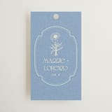 "Flora Arch" - Wedding Favor Tags in Cerulean by Baumbirdy - Front