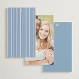 "Flora Arch" - Wedding Favor Tags in Cerulean by Baumbirdy - Back of Card Options