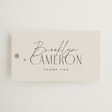 "Arabilla Overlap" - Wedding Favor Tags in Linen by Kelly Schmidt - Front