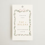 "Ribbonly Frame" - Wedding Favor Tags in Blush by Itsy Belle Studio - Front