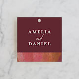 "Radiance" - Wedding Favor Tags in Kantha by Heather Cairl - Front