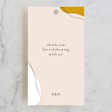 "Trust" - Wedding Favor Tags in Ochre by Wendy Chung - Front