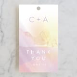 "Amanecer" - Wedding Favor Tags in Dawn by Tamara Hilje - Front