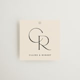"Edge" - Wedding Favor Tags in Linen by Kelly Schmidt - Front