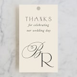 "Refined Beauty" - Wedding Favor Tags in Cream by Stacey Day - Front