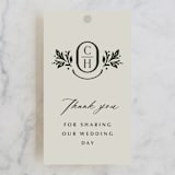 "Litterateur" - Wedding Favor Tags in Natural by Karen Glenn - Front