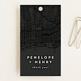 "Chicago" - Wedding Favor Tags in Onyx by Erin Deegan - Front