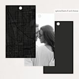 "Chicago" - Wedding Favor Tags in Onyx by Erin Deegan - Back of Card Options