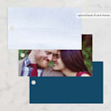 "Watercolour Stripe" - Wedding Favor Tags in Azure by Bethan - Back of Card Options
