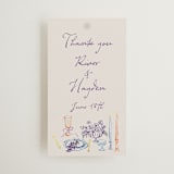"tablescape drawing" - Wedding Favor Tags in Hydrangea by Cass Loh - Front