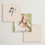 "Floral Monogram" - Wedding Favor Tags in Champagne by Lindsay Megahed - Back of Card Options