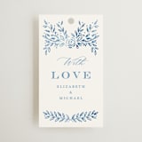 "Royal" - Wedding Favor Tags in Cobalt by Petra Kern - Front