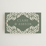 "Floral Diamond" - Wedding Favor Tags in Eucalyptus by Katharine Watson - Front